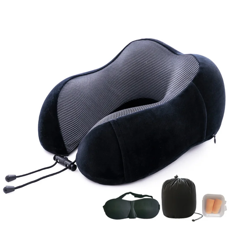 Travel car neck memory foam pillow aircraft pillow neck pad U-shaped travel health memory foam is suitable for family and travel