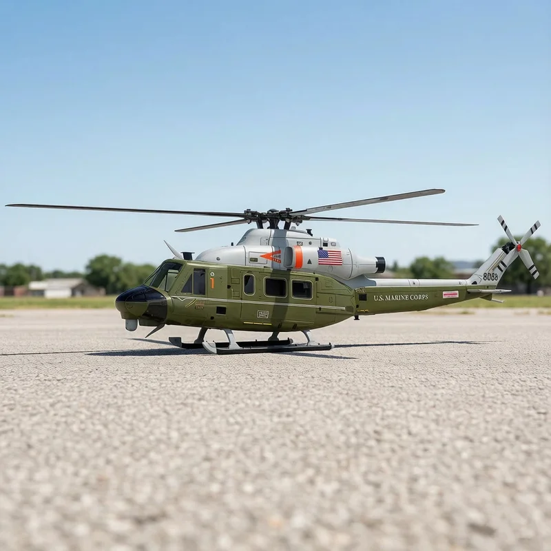 New GOOSKY E2 Huey 1/35 Simulated Helicopter UH-1Y GPS Smart Remote Control Like Real Helicopter Brushless Rc Aircraft Model Toy