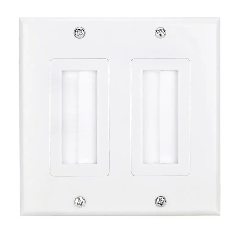 

Мультимедийная панель с кистью, беспаечная розетка, информационная панель, настенная панель для вставки и резьбы, одинарный и двойной порт