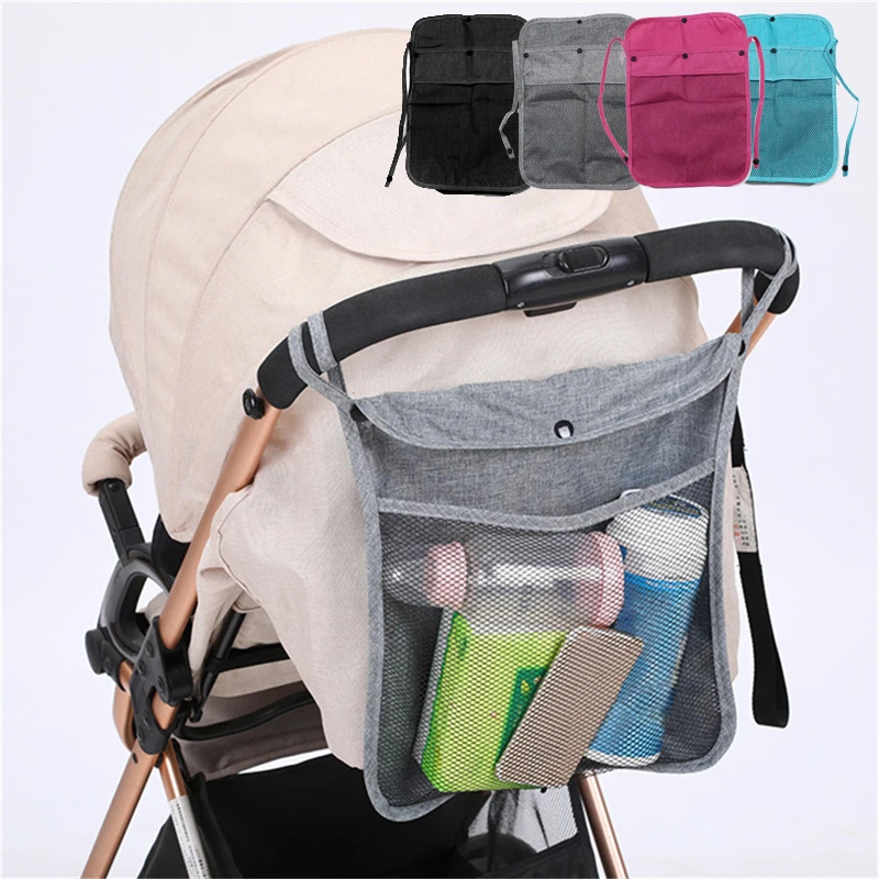 Baby Stroller Hanging Net Bag Portable Baby Umbrella Storage Bag Pocket Cup Holder Organizer Universal Stroller Accessory Supply