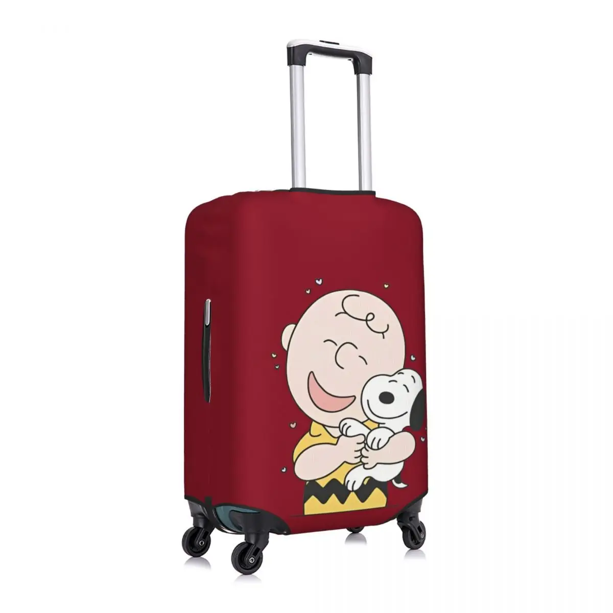 Hot Japan Cartoon Peanuts Snoopy Charlie Woodstock Suitcase Cover Holiday Anime Strectch Luggage Supplies Cruise Trip Protector