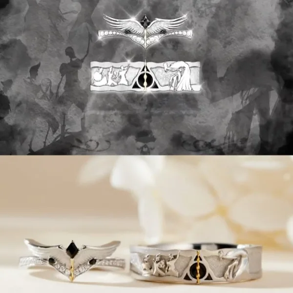 Deathly Hallows Couple Ring Movies Animation Personality Trend Introduction Opening Ring