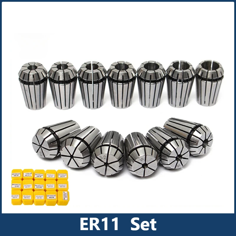 

ER11 Collet Chuck Set 7pcs 13pcs 15pcs ER11 1-7mm Spring Collet for CNC Machining Center Engraving Machine Lathe Mill Tool