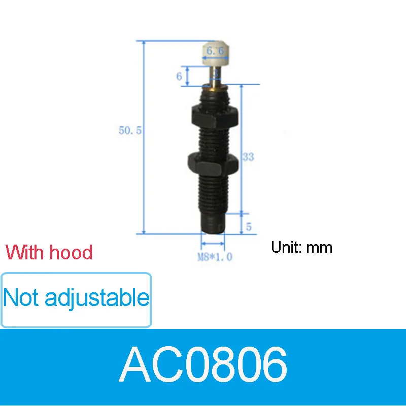 

AC0806-S Adjustable Hydraulic Pad Printing Machine Shock Absorber Stabilizer Buffer - Industrial Equipment & Components