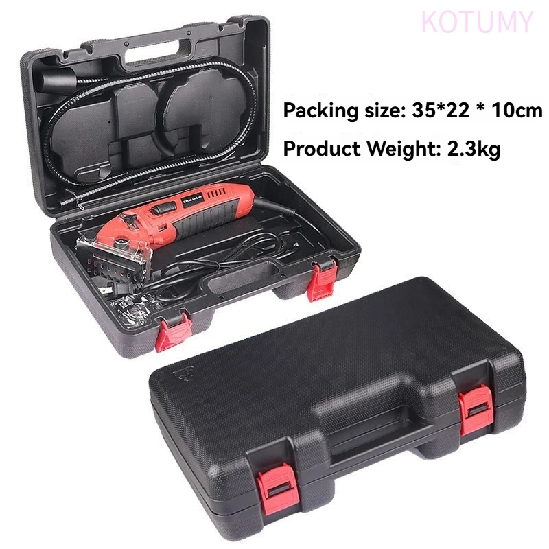 110V/220V Dual Voltage Mini Chainsaw, Handheld Electric Metal & Wood Cutting Saw, Compact Multi-Function Power Cutter