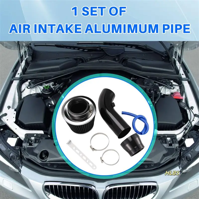 Automobile 76Mm Refitted Winter Mushroom Head Air Filter Intake Pipe Filter High Flow Air Filter Aluminum Pipe Kit