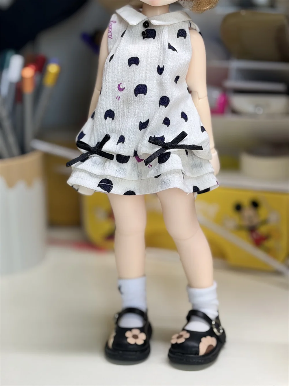 （customization 30day）BJD doll clothes suitable for 1/4 1/6 size white pants clothing set doll accessories (2 points)