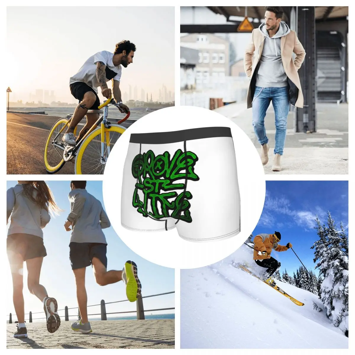 الملاكم السراويل السراويل Harajuku Grove 4 الحياة GTA سان أندرياس سراويل الرجال تهوية الملابس الداخلية لهدايا أوم رجل صديقها