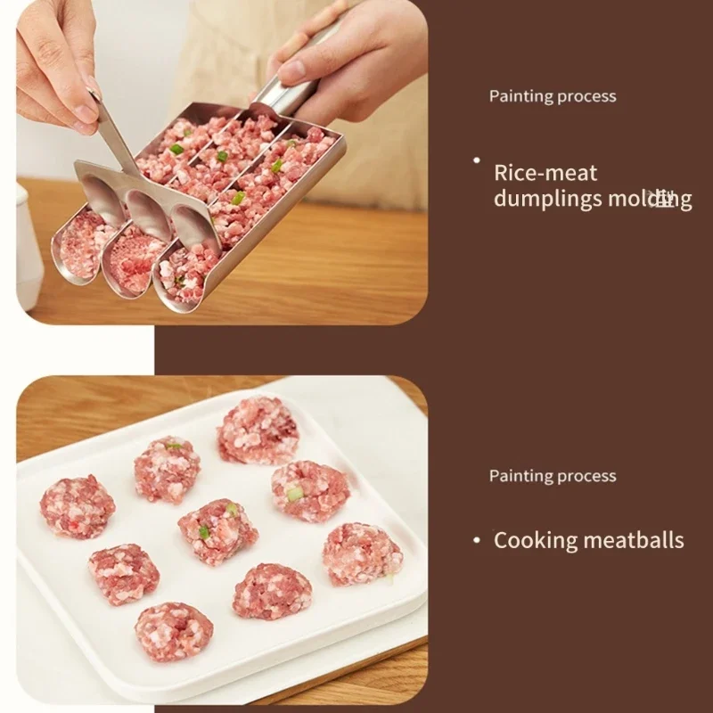 Nice Versatile Kitchen Triple Meatball Maker Useful Meatball Maker Fish Ball Set Home DIY Cooking Tool Kitchen Accessories