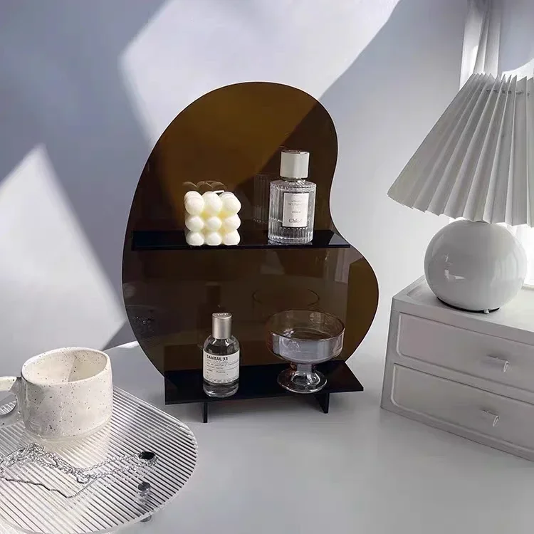 Acryl desktopplank aromatherapie parfum kaars kopjes cosmetica opslag dubbele ornamenten.