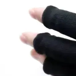 1 Para Rękawic LED do Suszenia Paznokci, Anty-UV, Czarne, Cienkie, Ochronne Rękawice do Żelu UV, Bez Palców, Narzędzia do Manicure i Stylizacji Paznokci