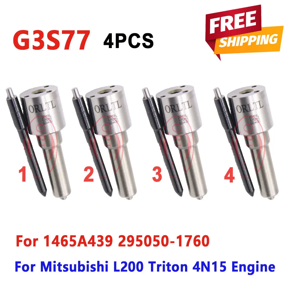 

G3S77 Common Rail Nozzle g3s77 Diesel Fuel Injector Nozzle For DENSO 295050-1760, 1465A439, 2950501760 4PCS