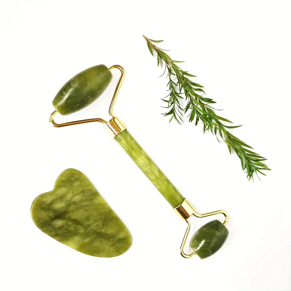 Tabla de raspado de Jade Natural para masaje facial, rodillo masajeador, tatuaje de ley, barra de belleza de ojos, Jade facial