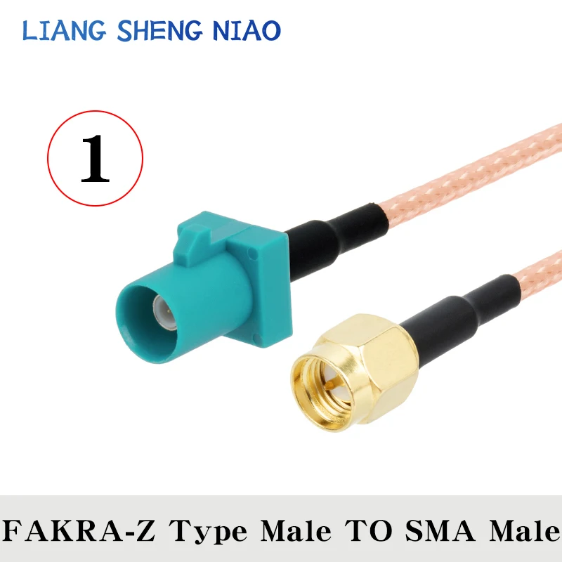 RG316 Coax Cable line FAKRA Z TYPE TO SMA Male Female Coaxial cable Connector RF Crimp for Cable GPS Antenna 6G universal Z TYPE