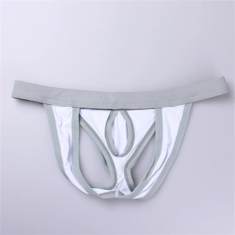 Mannen Fly Pouch Front Open Bikini Slips Homo Man Holle Bil Lingerie Nachtkleding Ondergoed Laagbouw Penis Gescheiden Slipje