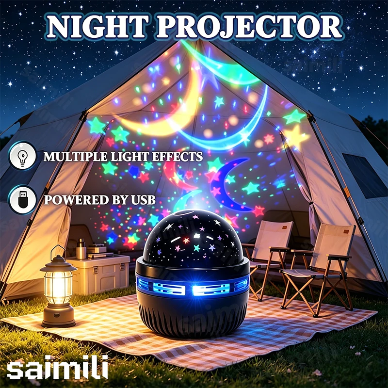 5V Night Light USB Starry Sky Projection Starry Galaxy Projector LED Lamp Gaming Room Decoration For Bedroom Magic Ball Lamp
