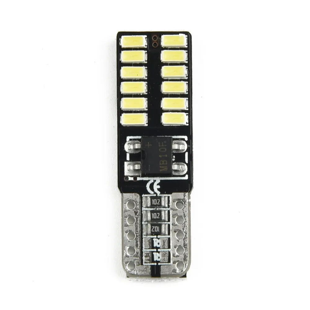 10pcs Car License Plate Lights 194 3014 24SMD Lamps 6500K Canbus Error Free LED Reading Light High Quality