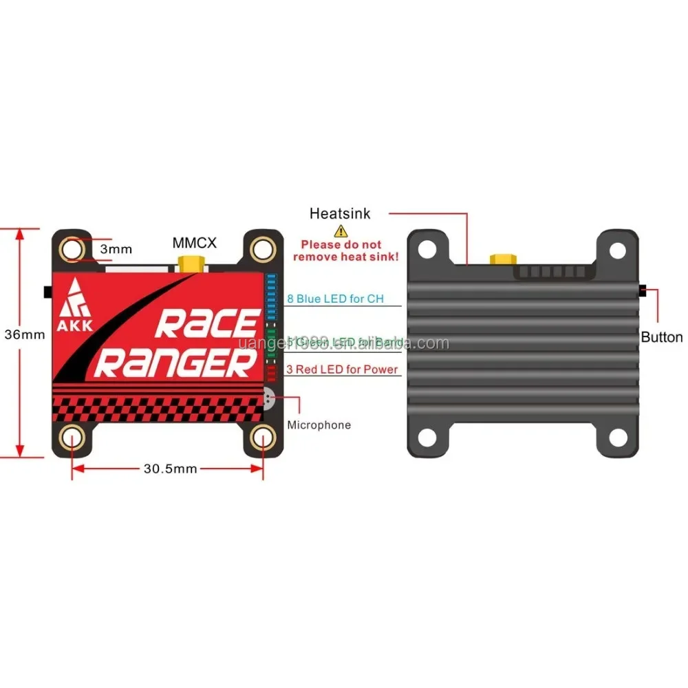 5.8G 1600mW 5.8Ghz 1.6W 48CH VTX Video Transmitter for runcam SpeedyBee foxeer AKK Camera FPV RC Drone Long Range