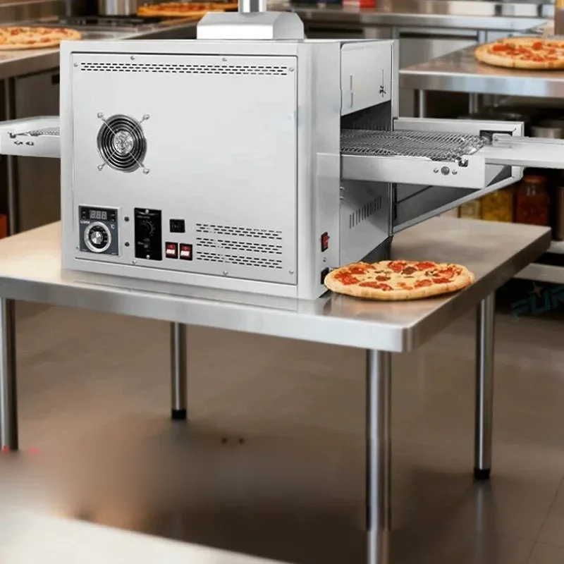 Four à pizza numérique à vitesse réglable, avec chauffage indépendant supérieur et inférieur, en acier inoxydable, pour usage commercial, personnalisable