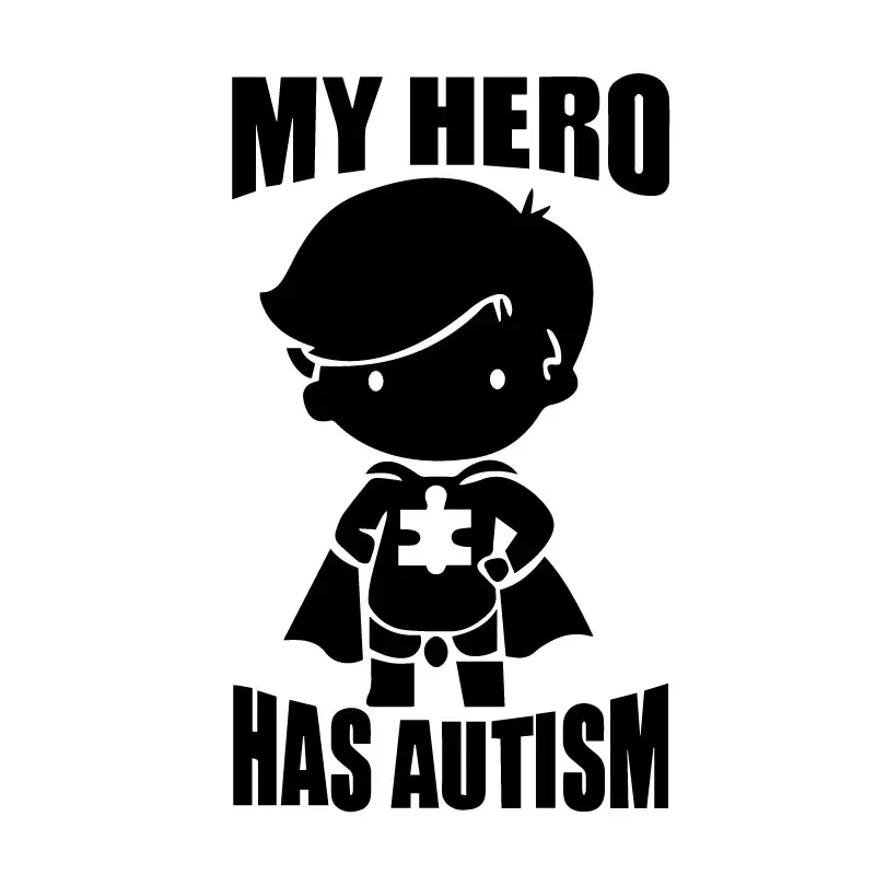 

Car Sticker My Hero Autism Personality PVC Car Decoration Accessories Decal Waterproof Sunscreen Black/White,17cm*10cm