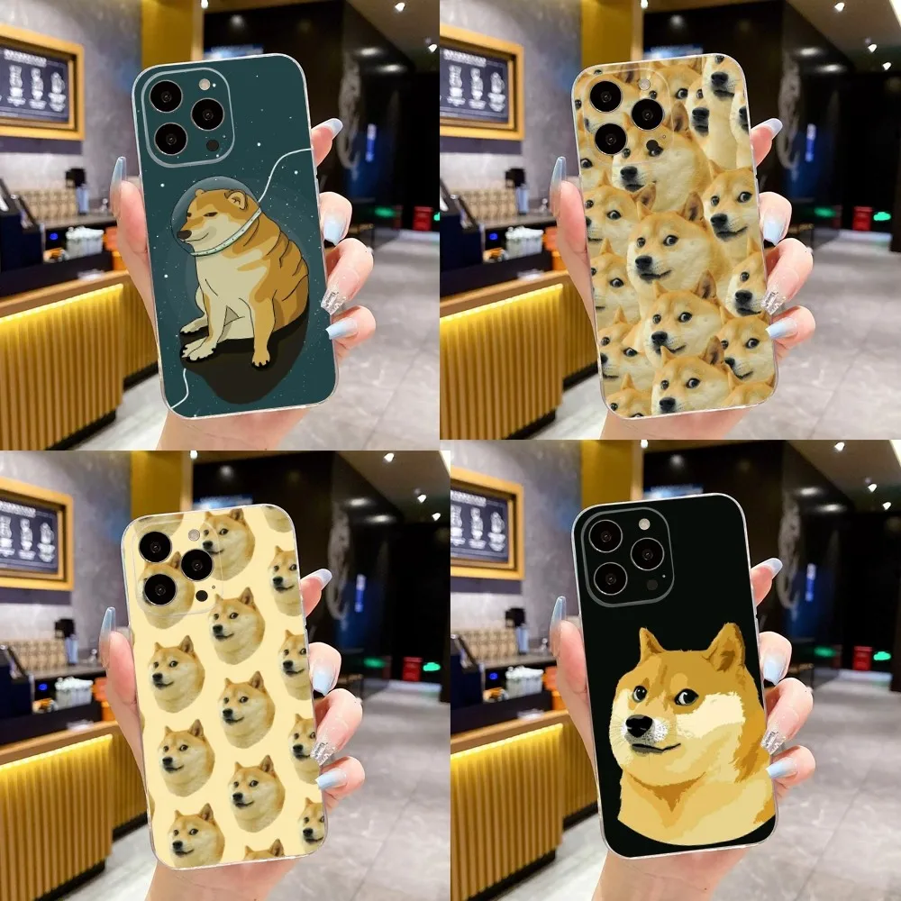 Cheems-S Doge   Phone Case For iPhone 15,14,13,12,11 Plus,Pro,Max,XR,XS,X,7,8 Plus,SE,Mini Transparent Soft Cover