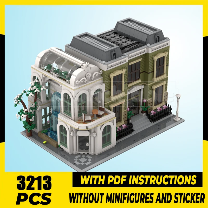 

Street View Model Moc Building Bricks Botanical Bliss Day Spa Technology Modular Blocks Gifts Christmas Toys DIY Sets Assembly