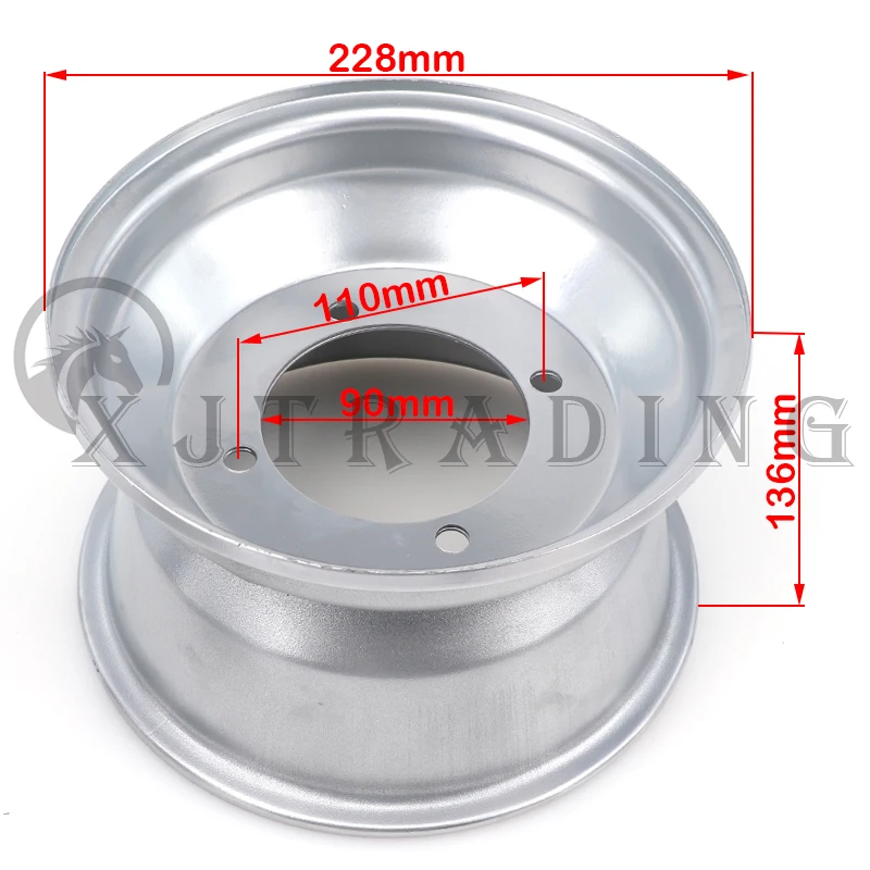 8 inch 3 hole/4 hole Front wheel hub rims Fit For China 110cc-250cc ATV UTV Buggy Go Kart Quad Bike 19x7-8\