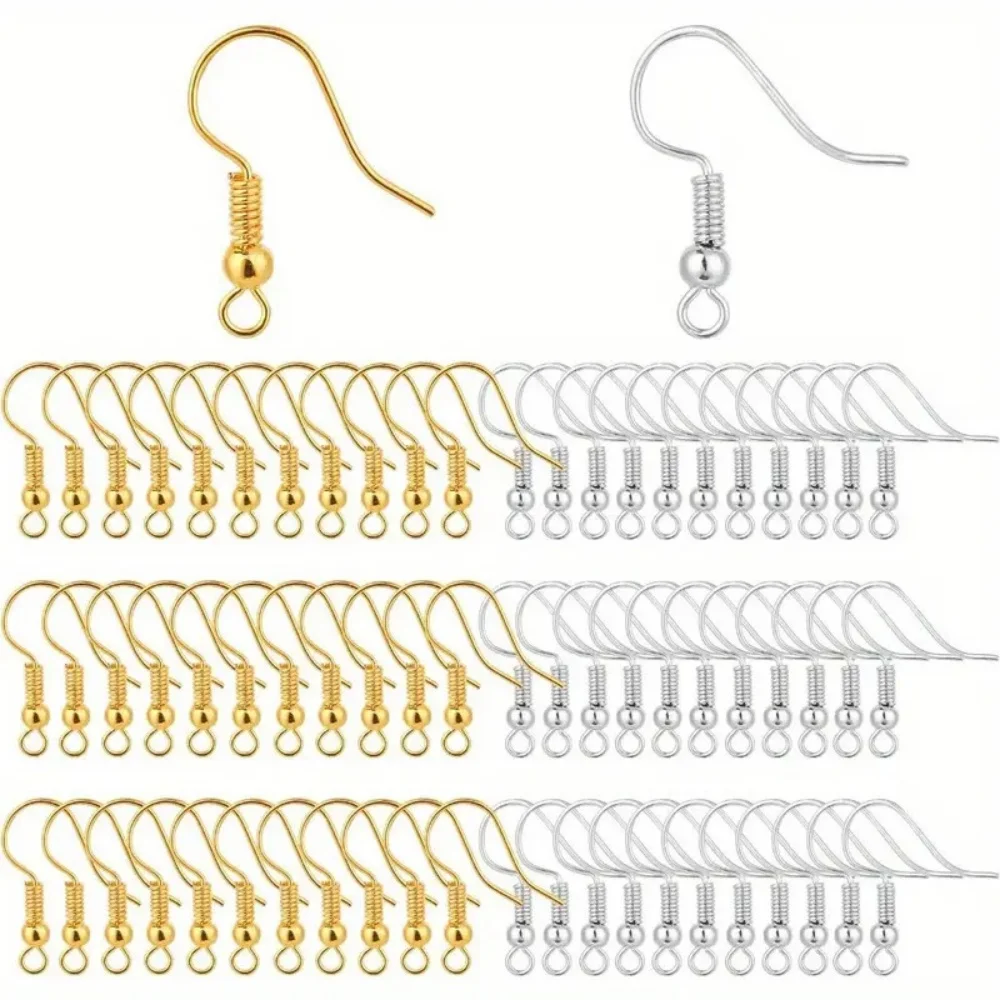 100/200/500pcs DIY Earring Findings Earrings Clasps Hooks Stainless Steel Hypoallergenic Earring Making Accessories Hook Earwire