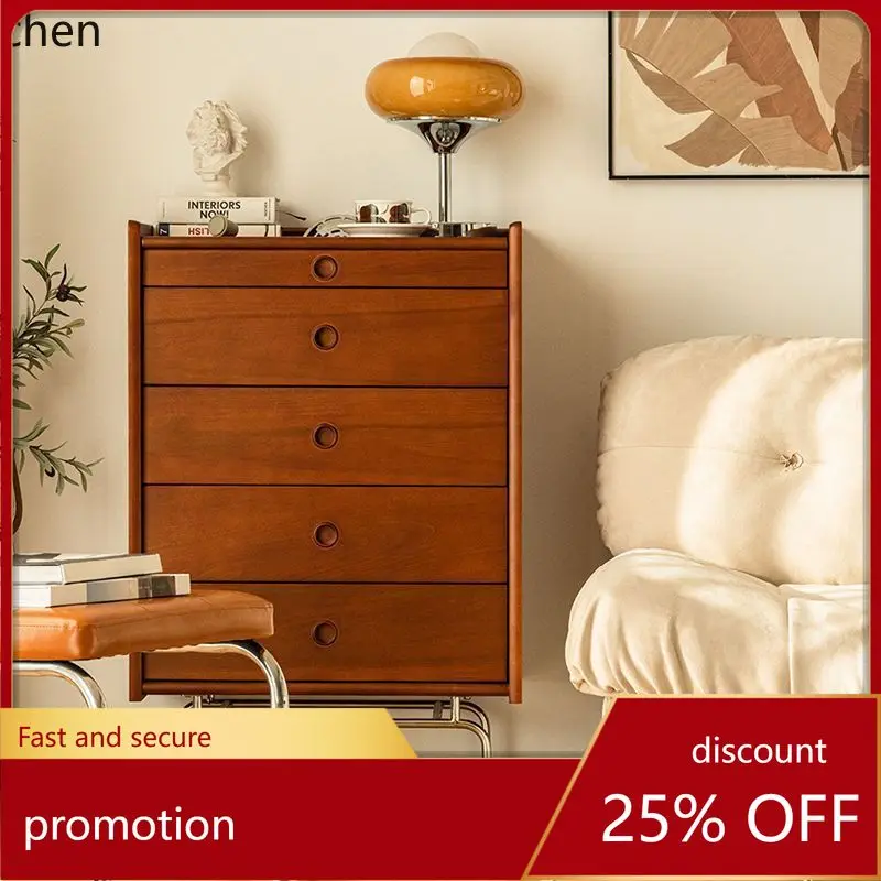

ZML Storage Cabinet Solid Wood Storage Cabinet Living Room Storage Bedroom Bedside Cabinet