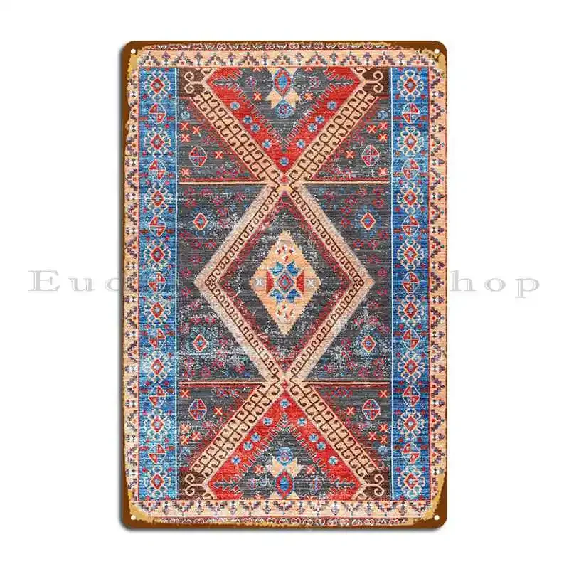 Bohemian Moroccan Fabric Metal Plaque Poster Mural Cinema Personalized Create Pub Mural Tin Sign Poster