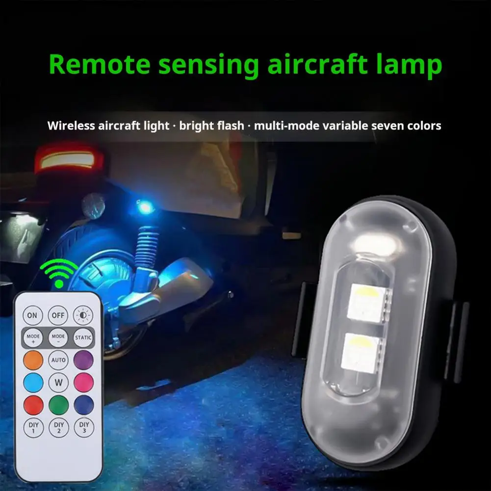 

Wireless Led Lights for Car Rechargeable Led Strobe Light with Remote Control for Vehicles Equipment 7 Colors + White