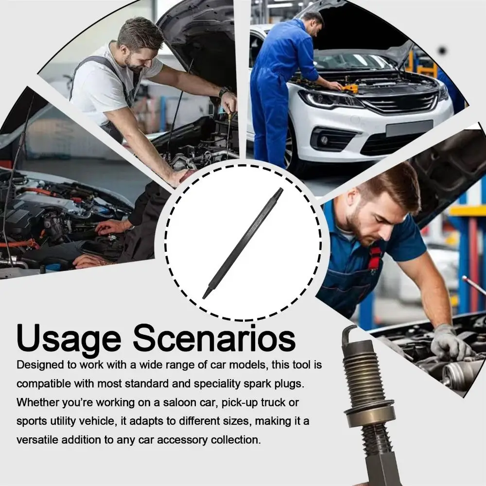 

Carbon Steel Broken Spark Plug Remover Rugged Multi-purpose Spark Plug Extractor Tool Universal Reverse Cone Screw Extractor