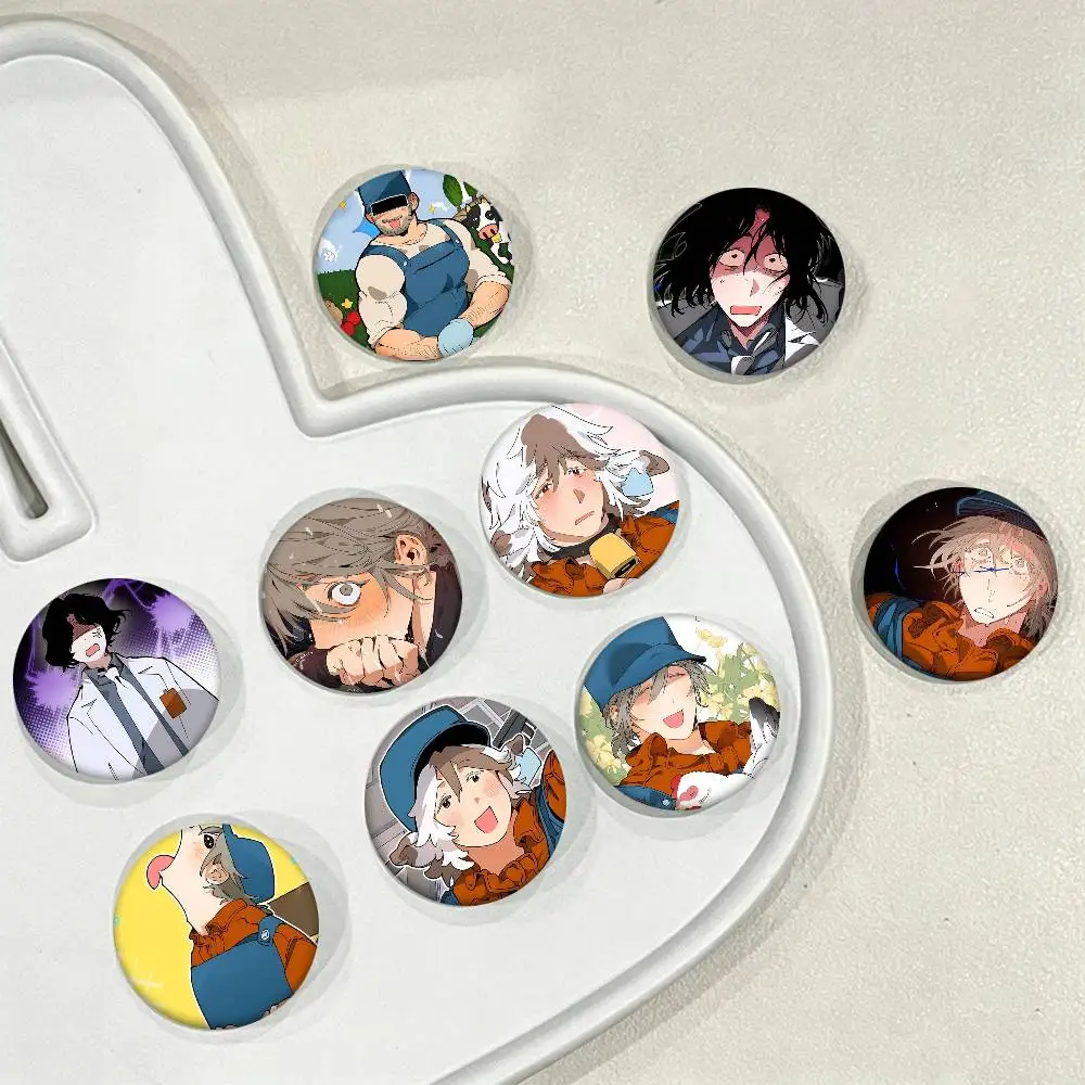 Manhwa Mr As Farm Round Badge Creative Brooch Clothing Backpack Accessories Lapel Pin