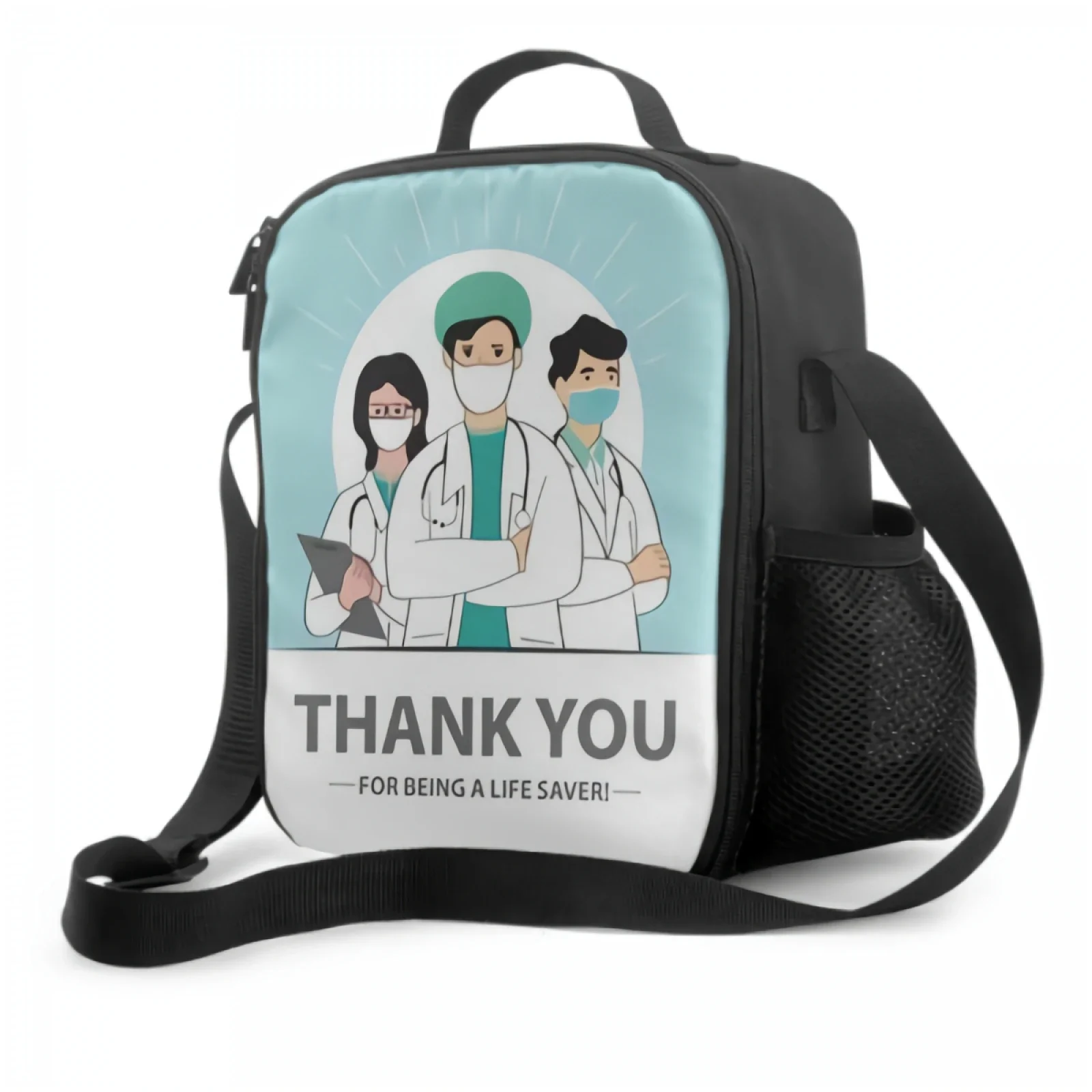 

Thank You Doctors And Nurses Lunch Box Insulated Meal Bag Thank You For Being A Life Saver Lunch Bag Food Container for Work