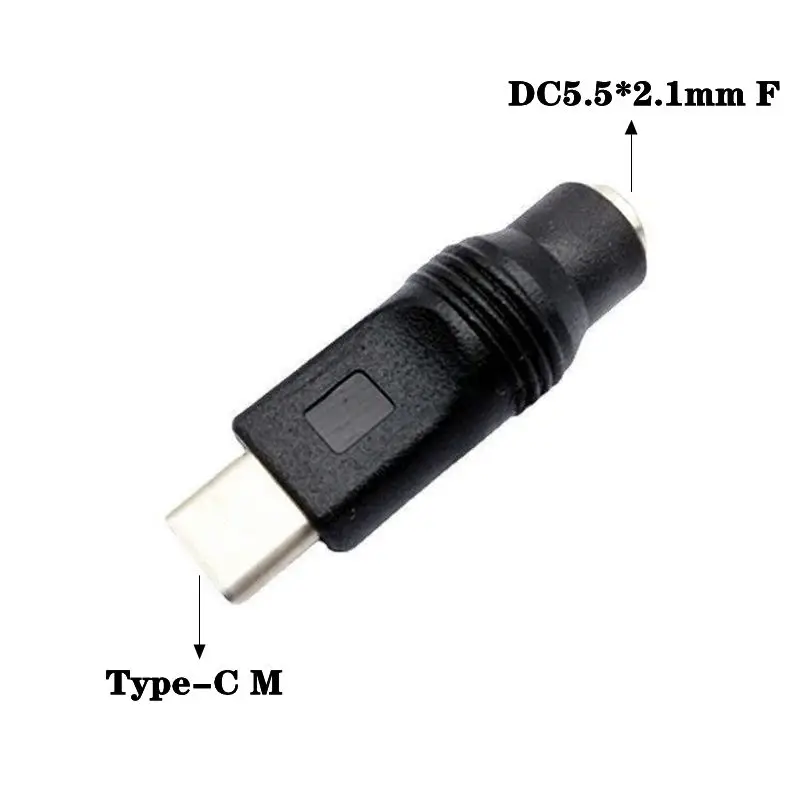 DC5.5 * 2.1mm Male Female To USB Mini 5P Micro 5P Type-C Male Female Adapter Elbow Android Phone DC Power Adapter 5V Interface