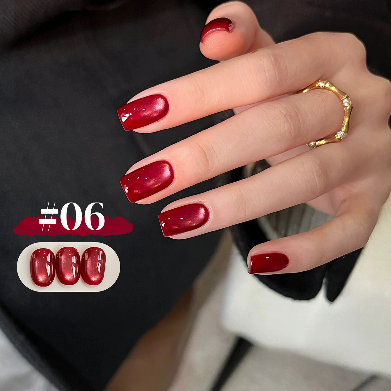 1개 PSK 2026 새해 행운 붉은 행운 고양이 눈  - Nail Art Red Wine Cat Eye 리뷰 및 가격