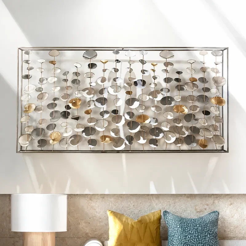 Nordic 3D Creative Wrought Iron Wall Decoration Pendant Light Luxury Living Room Dining Bedroom Bedside Lamp