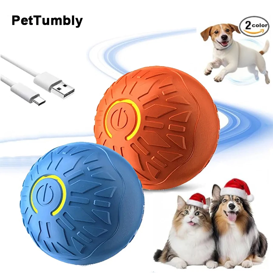 Smart Dog Toy Ball Automatic Interactive Pet Electronic Rolling USB Rechargeable Moving Bouncing for Puppy to Large Dog Chew Toy