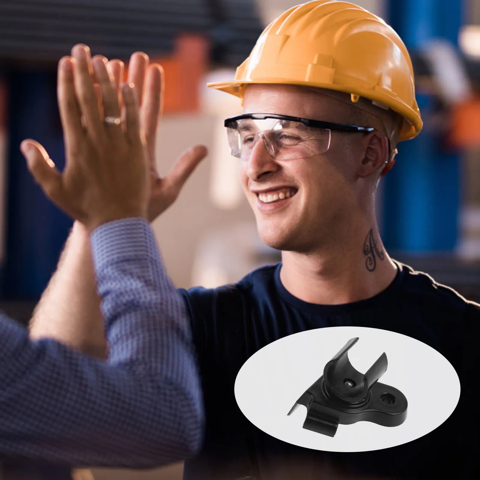 

Hard Hat Flashlight Clip Sturdy Light Mount Holder Construction Safety Headlamp Clip Work Efficiency Accessory