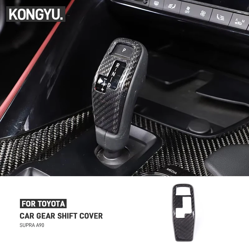 

Настоящее углеродное волокно, центральная консоль автомобиля, крышка переключения передач, декоративная отделка, аксессуары для Toyota GR Supra A90 A91 MK5 2019-2023