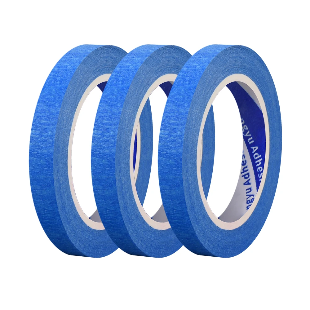 3 Roll Paint Tape Multi-Surface Masking Easy Removal Paint Tape Security Wall Painting Crafts Art Construction Home 20m/Roll