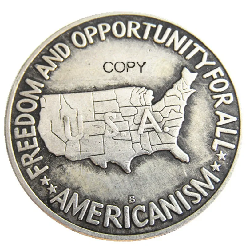 USA 1953P/S/D Washington Booker T Half Dollar Silver Plated Copy Coin