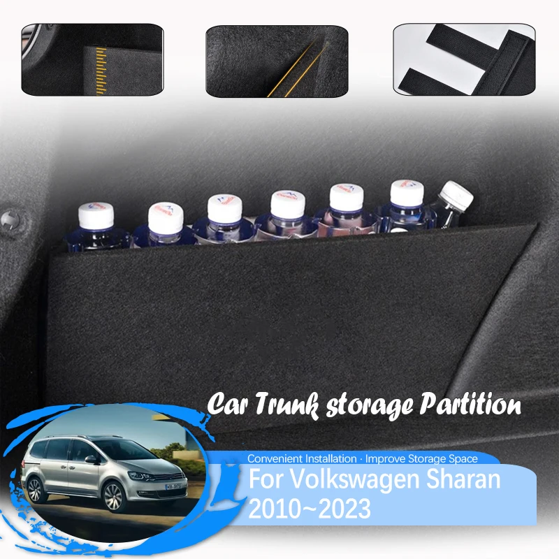 

Car Trunk Storage Partition For VW Volkswagen Sharan 7N 2010~2023 Anti-dirty Pad Cargo Storage Left Right Cover Auto Accessories
