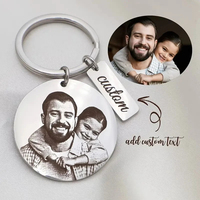 Personalized Custom Laser Engraved Photo Key Chain Mum Dad Baby Parents Custom Designed Photo Gift For Family Anniversary Gifts