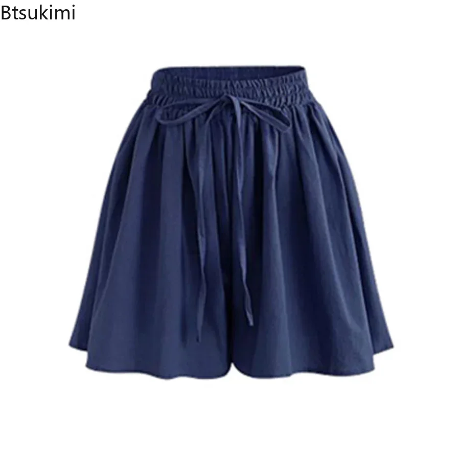 2025 Women's Summer Casual Wide Leg Shorts Oversized High Waist Loose Short Female Short Pants Summer Wear Chiffon Shorts M-8XL
