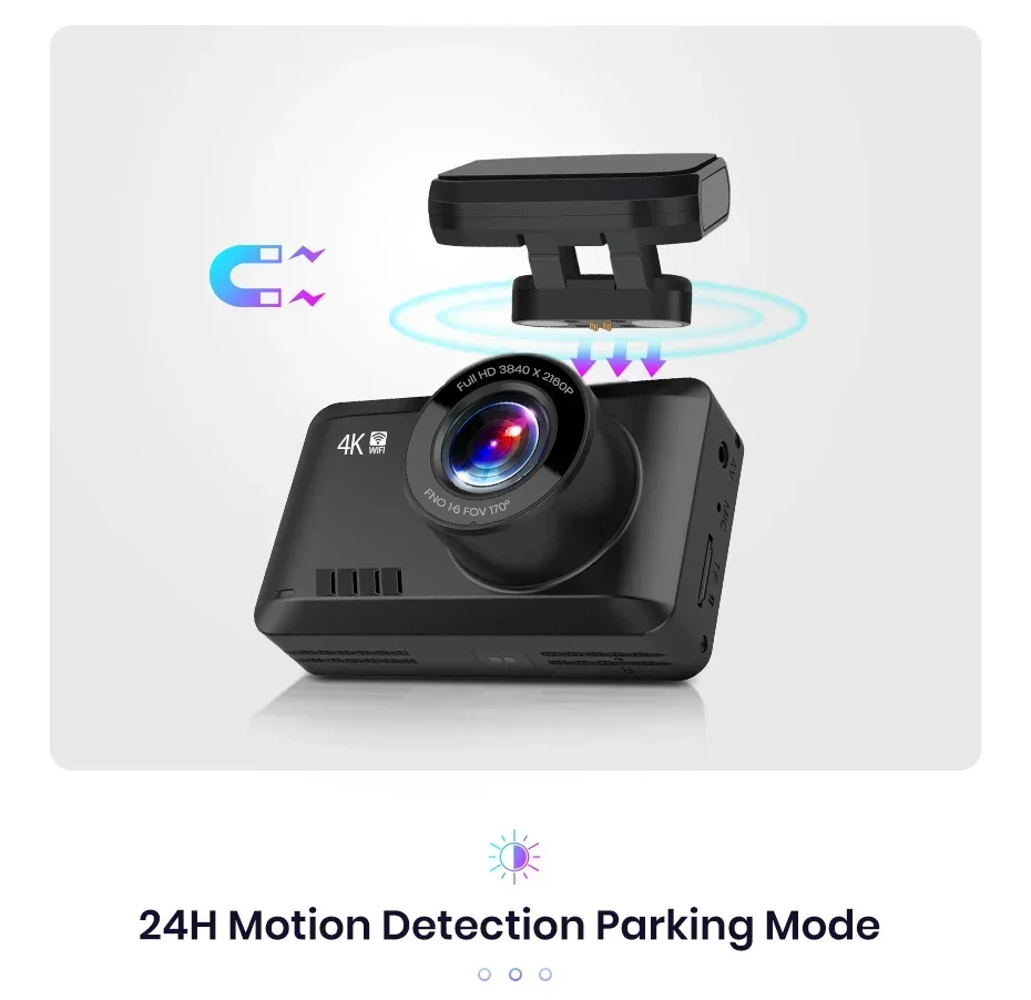 4K mini dvr 2.45inch G-sensor car camera dual camera dual lens car black box dashcam with magnet