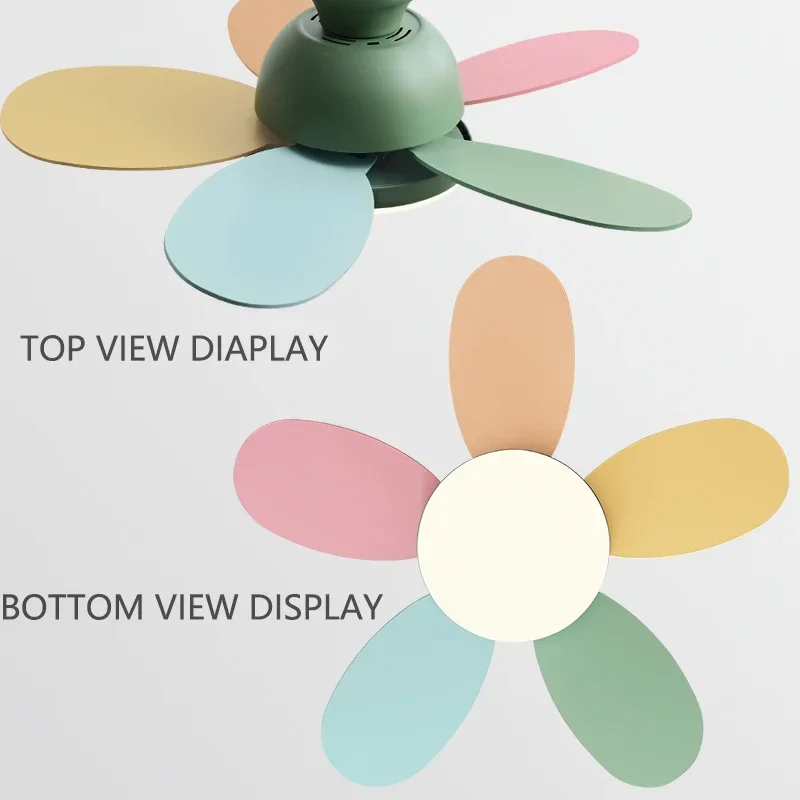 Children Room Ceiling Fan Light Modern Ceiling Fan With Light And Control Low Floor Household Fan Support 110V 220V