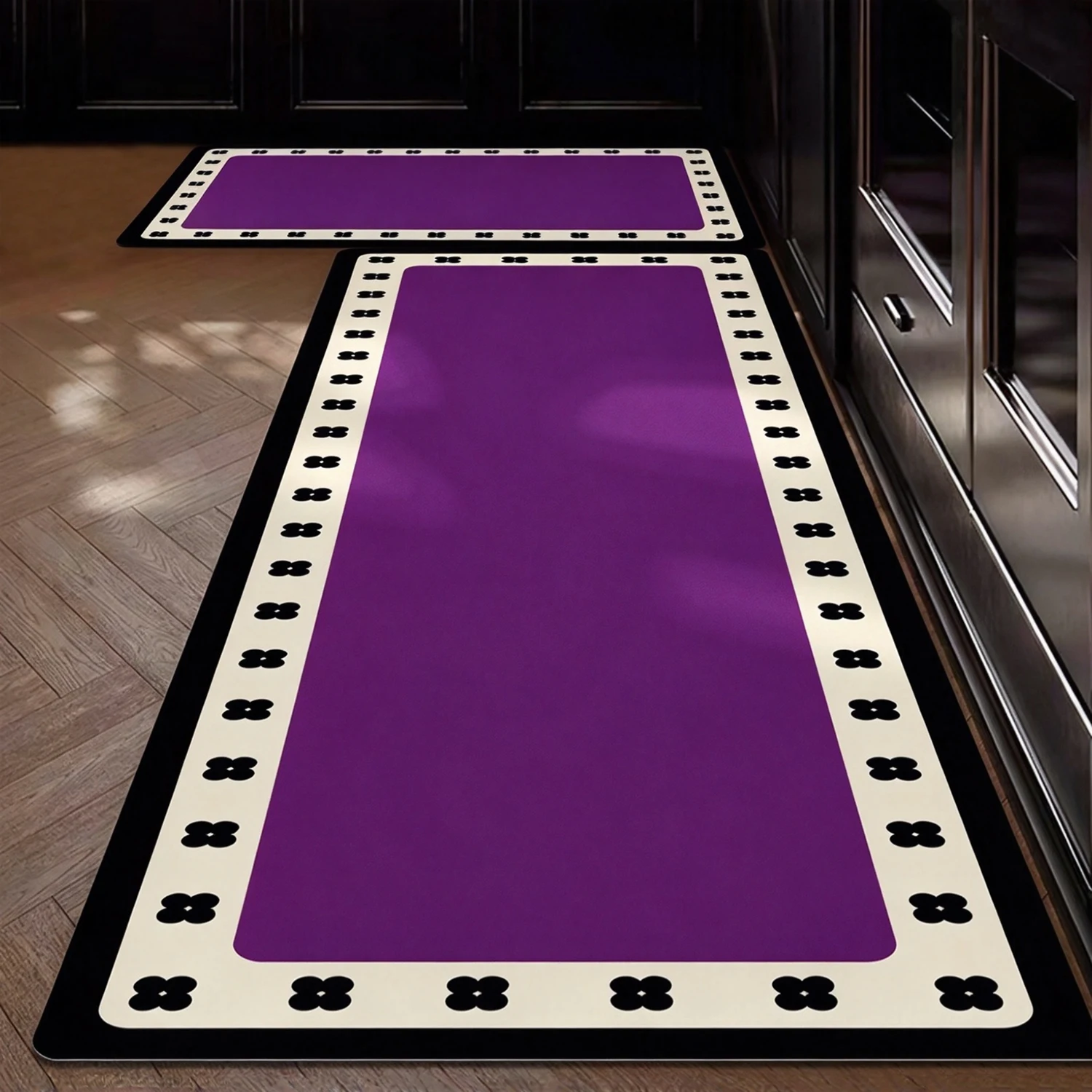 Minimally Designed Kitchen Floor Mat PVC Leather Washable Carpet Waterproof Oil-proof Anti-slip Rug Balcony Rugs Alfombra Cocina