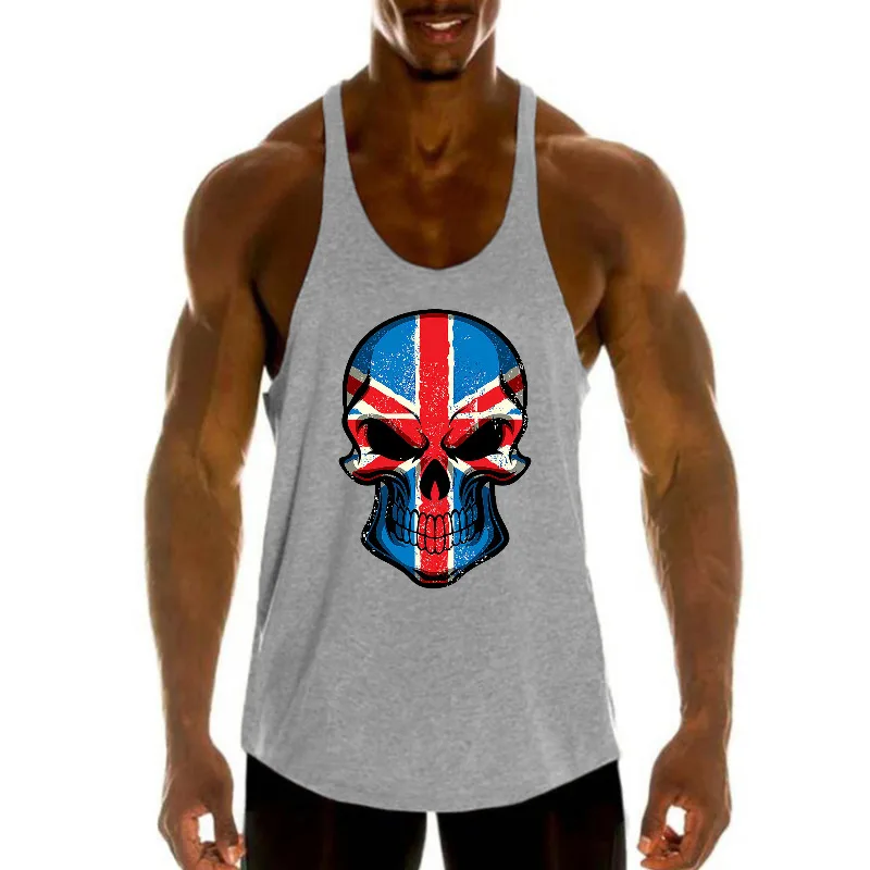 Men's Sleeveless Gym Vest Quick Dry Racerback Running Tank Top Breathable Athletic Workout Shirt For Fitness Training