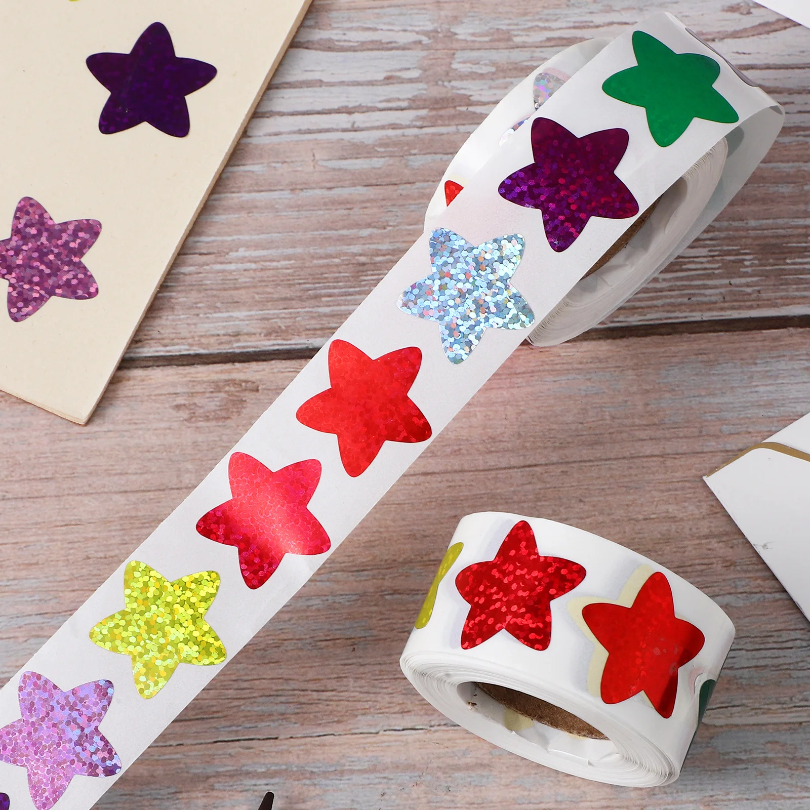 4 Rolls Star Stickers Easy Peel Stick Tiny Stickers for Children Motivation Classroom Rewards Arts Crafts Projects Party Favors